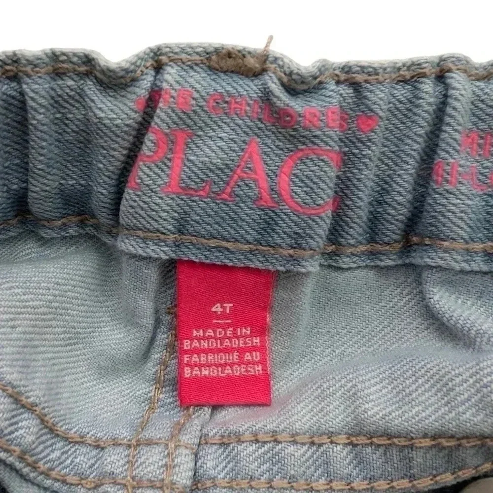 The Children's Place Girls Denim Shorts SZ 4T Color Light Blue